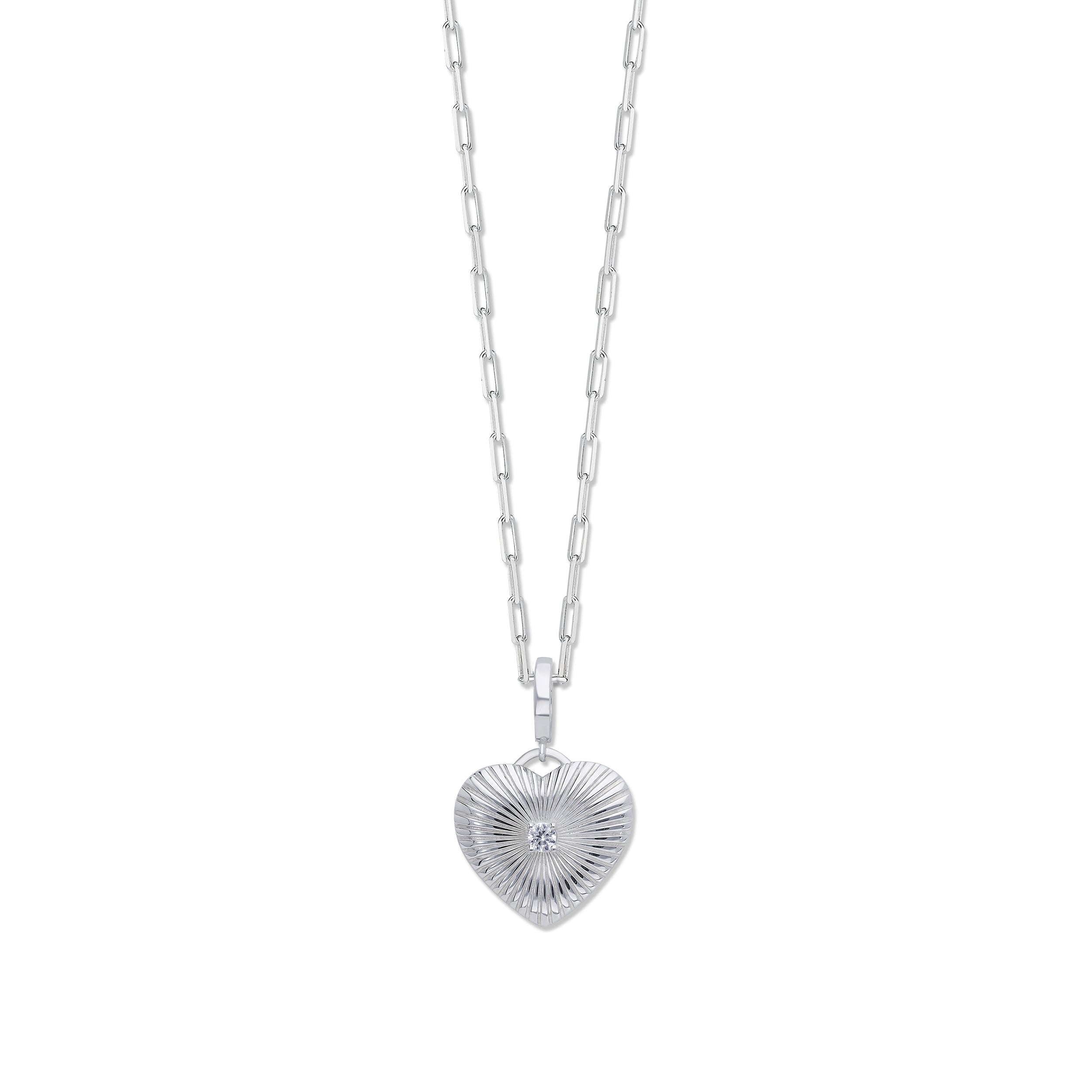 Sterling Silver "Rays of Light" Charm & Necklace Set