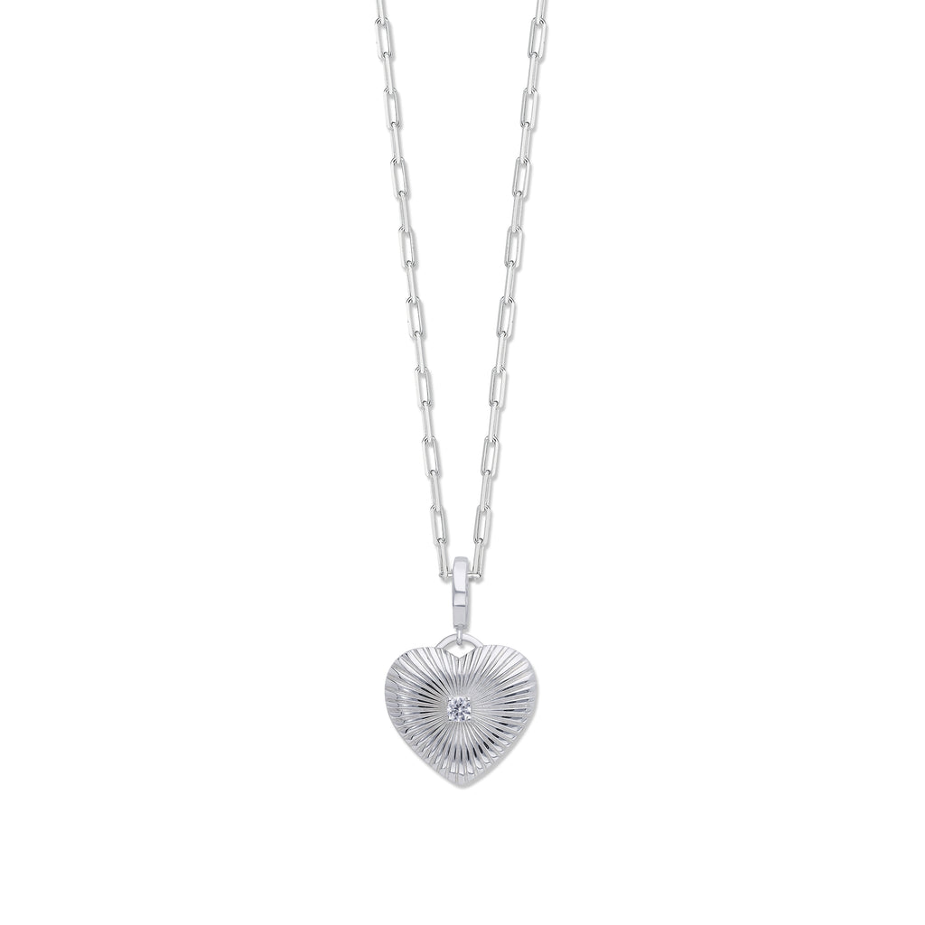 Sterling Silver "Rays of Light" Charm & Necklace Set